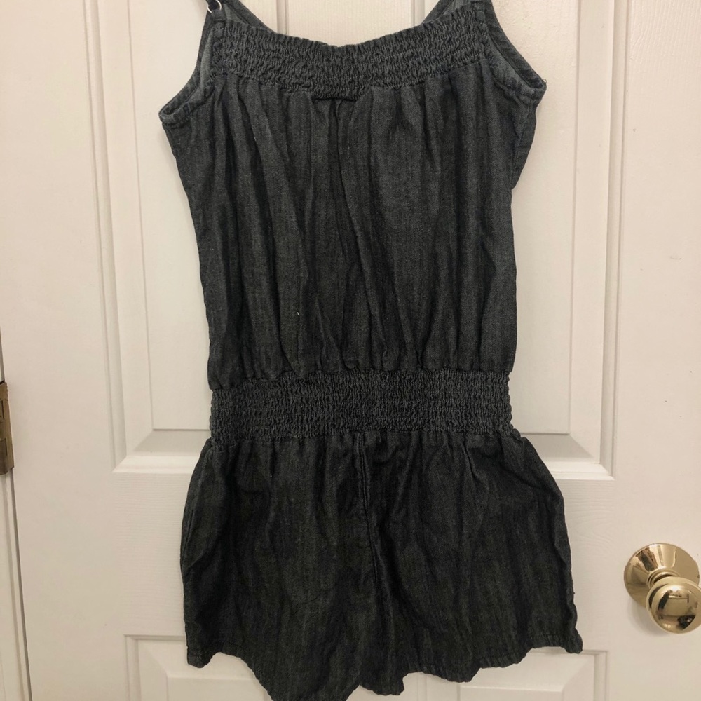Denim-Style Romper - Picture 3 of 4